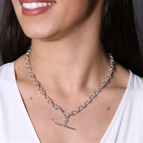 Silver T Bar Necklace